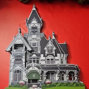 Carson Mansion, California Stand Up Wall Art in Black and White